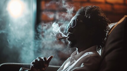 People smoke cannabis with smoke for entertainment usage at home