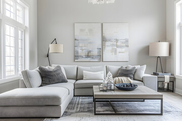 Minimalist Elegance: A Beautiful Blend of Subtle Tones and Chic Decor in a Contemporary Living Room
