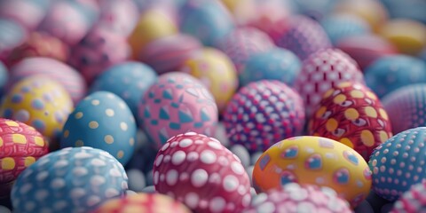 Fototapeta na wymiar easter eggs texture Generative AI