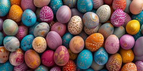 Fototapeta na wymiar easter eggs texture Generative AI
