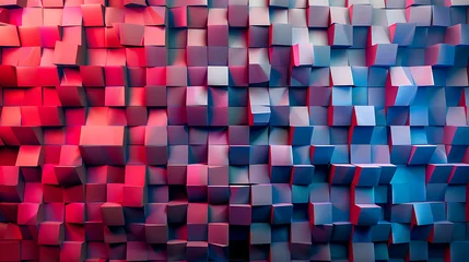 Foto op Canvas a mesmerizing 3D pattern composed of cubes. © DigitaArt.Creative