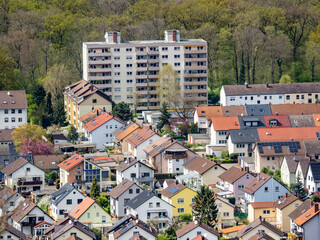Blick in die Rheinebene zwischen Karlsruhe und Mannheim