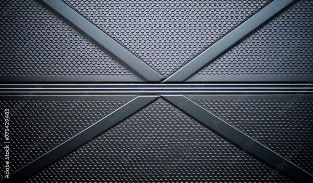 Poster a close up of a metal surface with some lines on it. generative ai.