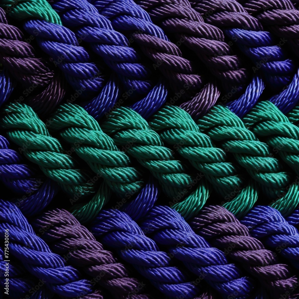 Poster a close up of a bunch of different colored ropes. generative ai.