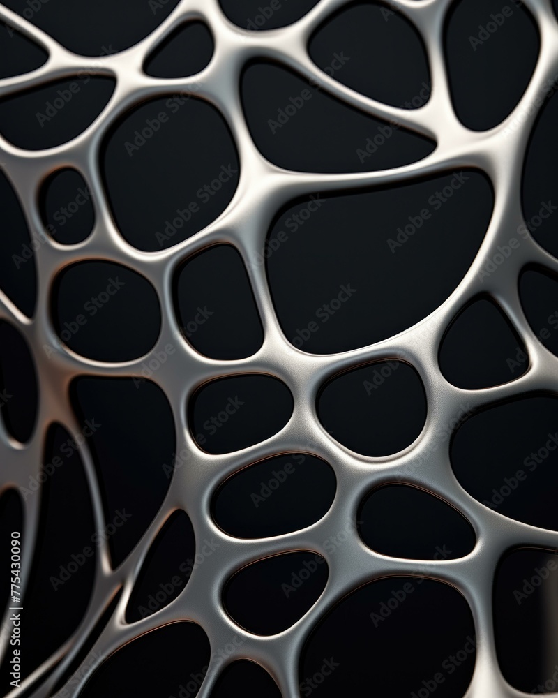 Canvas Prints A close up of a metal sculpture with holes in it. Generative AI.