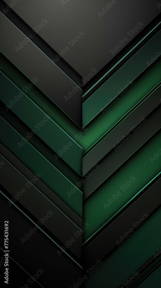 Poster a black and green background with a dark pattern. generative ai.
