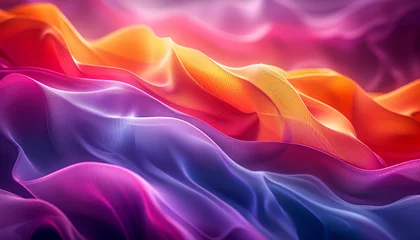 Fotobehang Abstract colorful wavy motion background  © Muhammad