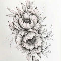 flower, floral, vector, nature, pattern, vintage, drawing, illustration, plant, leaf, sketch, blossom, design, spring, art, flowers, decoration, seamless, summer, garden, branch, peony, flora, lily, b