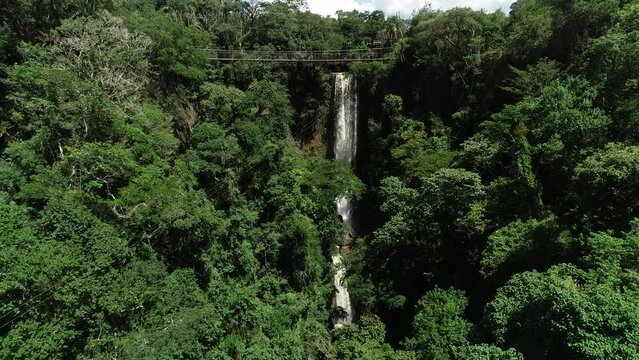Cassorova Waterfall, Cassorova Ecopark - Brotas, S&atilde;o Paulo, Brazil
