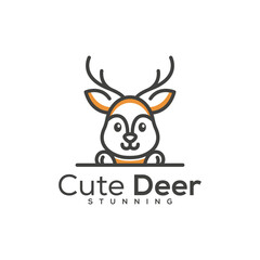 Cute Deer Logo Design