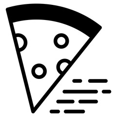 Pizza slice icon. Pizzeria food sign. Fast food symbol. Quality design element. Editable stroke. Vector