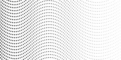 Dotted halftone waves. Abstract liquid shapes, wave effect point wave texture gradient isolated vector symbols set. Halftone graphic dot wave