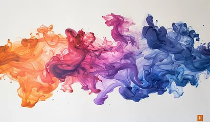 Fotobehang Acrylic colors in water Ink blot  © Muhammad