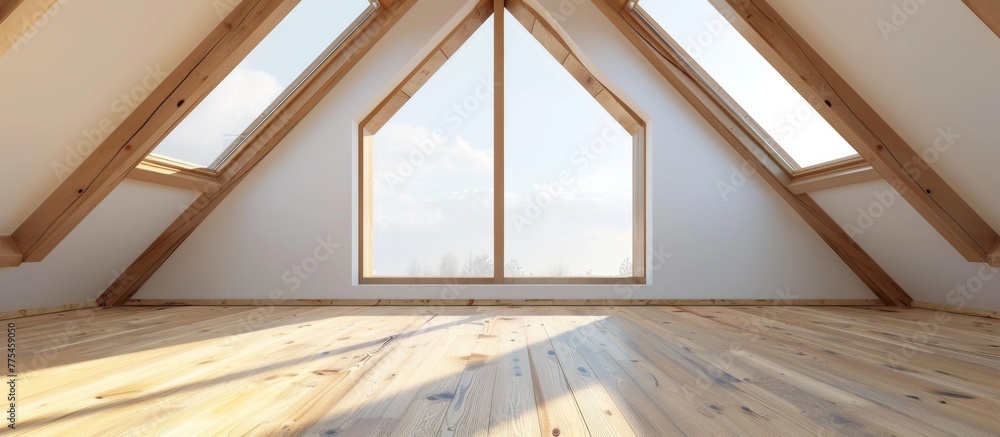 Poster a room featuring a window and wooden floor