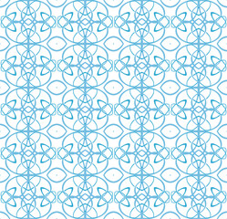 Blue laced abstract mosaic  pattern on white  background