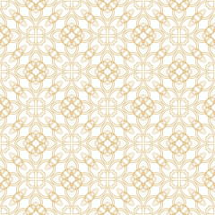 Golden laced abstract mosaic  pattern on white  background