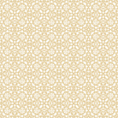 Golden laced abstract mosaic  pattern on white  background - obrazy, fototapety, plakaty