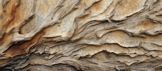 Fototapeta premium Rugged and rough texture of a tree trunk up close, displaying intricate patterns and natural details
