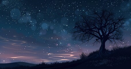 black shadow wafts, night sky background, wallpaper 