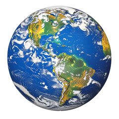 earth globe isolated on transparent background
