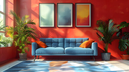 Minimalist Sofa in Artistic Gallery