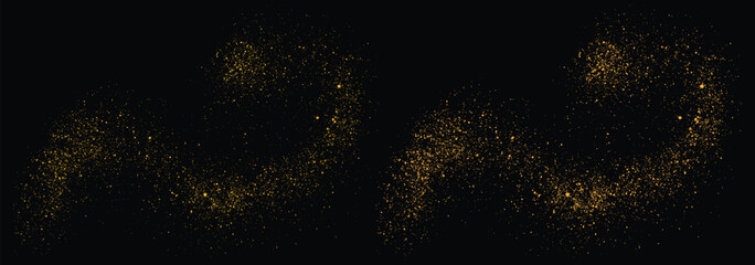 Gold glitter stardust confetti texture decoration background design