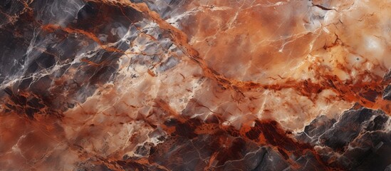Marble surface showcasing a mix of brown and black colors in a close-up view