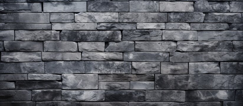 Detailed close-up view of a weathered stone wall surface set against a deep black backdrop, showcasing texture and ruggedness