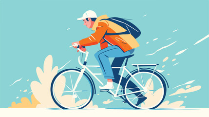 Bicycle icon 2d flat cartoon vactor illustration is