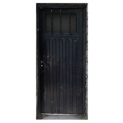 Dark deteriorated door tomb cemetery