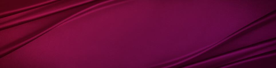 Black dark deep rich purple red burgundy cherry plum wine maroon magenta luxury background. Silk satin velvet fabric. Color gradient ombre. Curtain drapery fold wave line. Glitter shimmer shine - obrazy, fototapety, plakaty