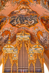 Innenansicht Haller Pfarrkirche St. Nikolaus, Hall in Tirol (Österreich)