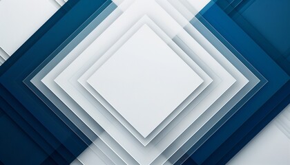 Modern blue white abstract presentation background with empty space for text in the middle