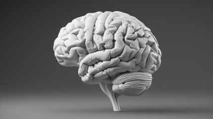 Black and white human brain