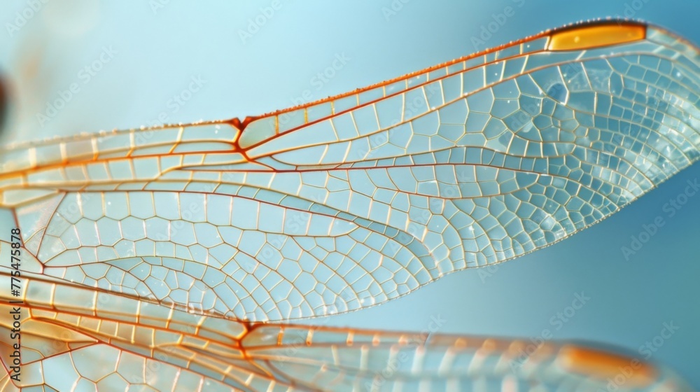 Poster a microscopic view of the intricate and delicate network of s on the wing of a dragonfly.