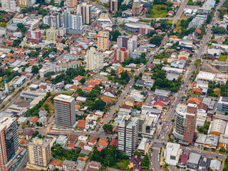 Prédios da área central de Bento Gonçalves, Rio Grande do Sul. Brasil.