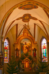 Obraz premium Innenansicht der Pfarrkirche Nauders - Tirol (Österreich)