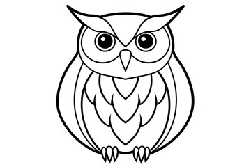 Owl silhouette vector art illustration