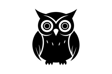 Fototapeta premium Owl silhouette vector art illustration