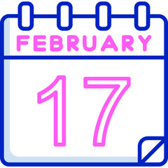 17 February Vector Icon Design