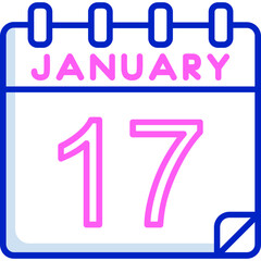 17 January Vector Icon Design