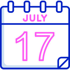 17 July Vector Icon Design