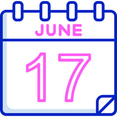 17 June Vector Icon Design
