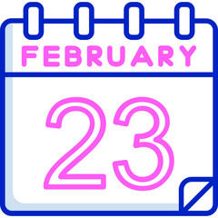 23 February Vector Icon Design