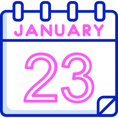 23 January Vector Icon Design
