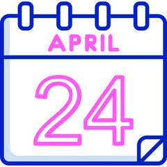 24 April Vector Icon Design