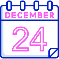 24 December Vector Icon Design