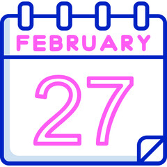 27 February Vector Icon Design