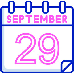 29 September Vector Icon Design
