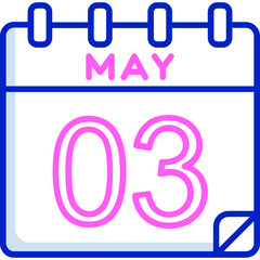 3 May Vector Icon Design